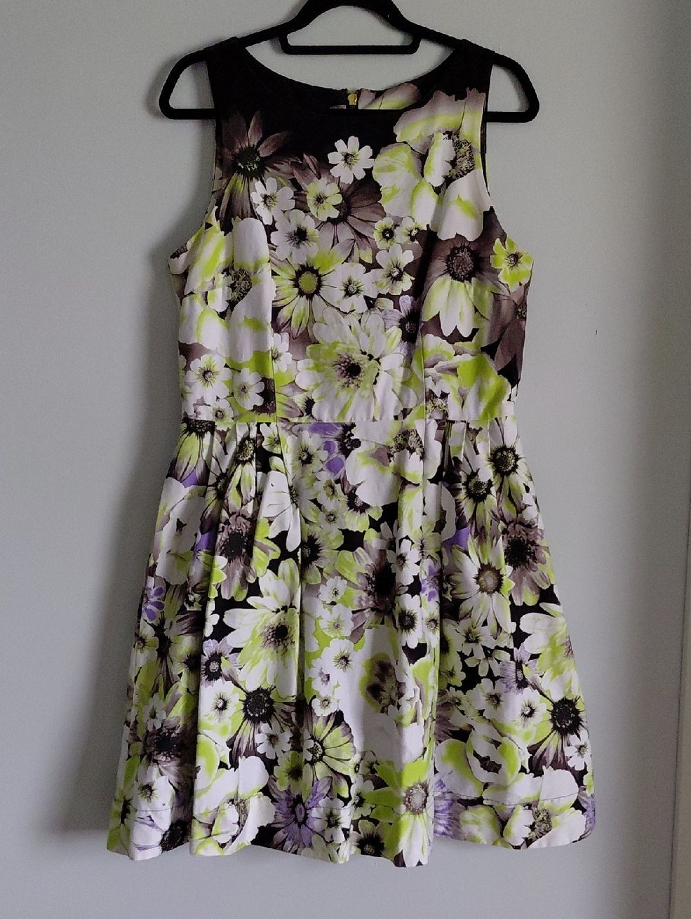 Taylor Floral Garden Floral Sleeveless Fit And Flare A Line Dress Wedding Guest
